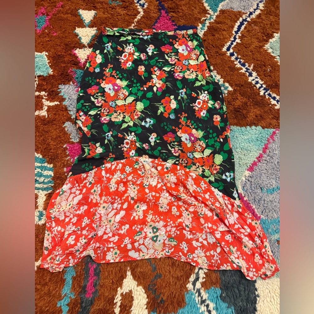 rixo london silk skirt